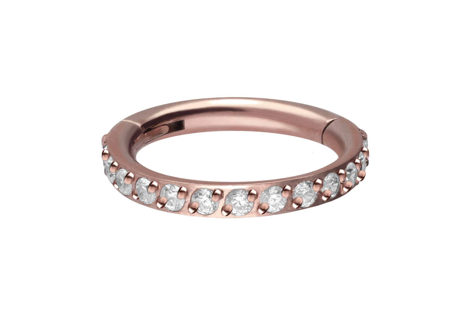 Titan Segmentring Clicker Piercing EINGEFASSTE KRISTALLE